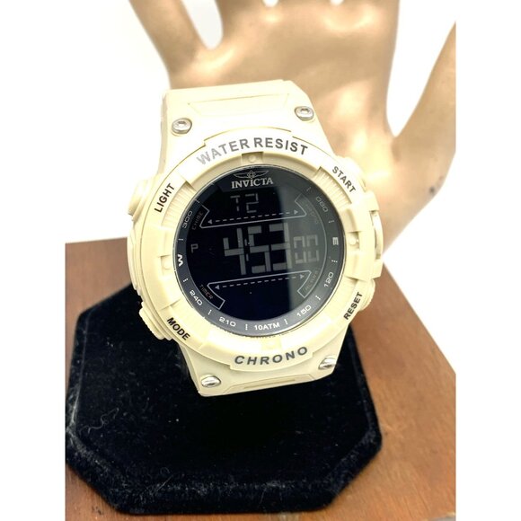 Invicta Racing Men's Watch 47526 Quartz Digital Light Brown Resin Strap 52mm - Picture 13 of 14